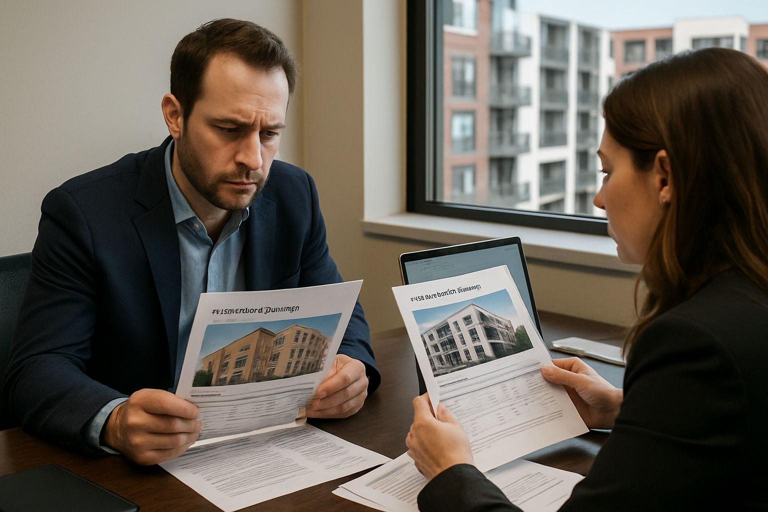 Multifamily operations team reviewing portfolio information